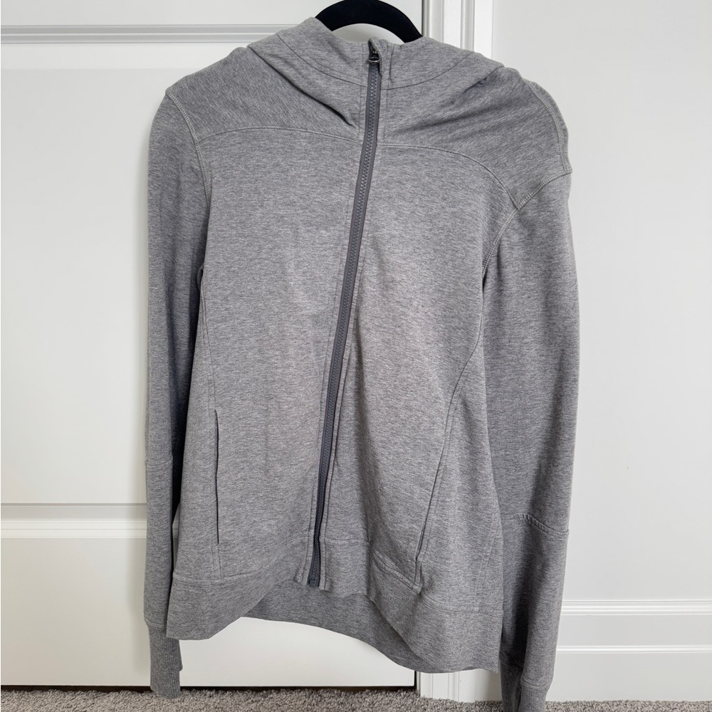 LULULEMON GREY ZIP UP JACKET HOODIE SZ 6